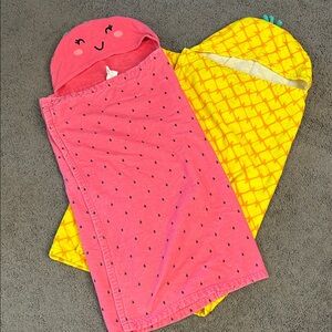Carter's Strawberry and Pineapple Hooded Towels